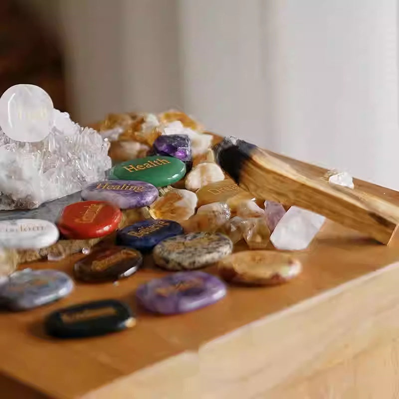 Natural Palm Stone Mineral Power Stone Crystal Agate