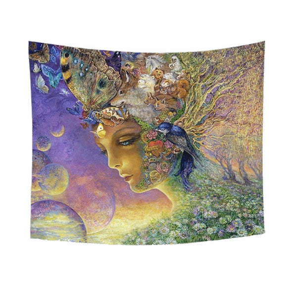 Printed Forest Elf Tapestry